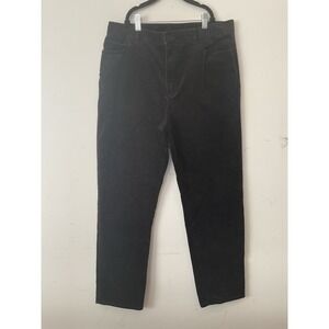 Vintage Lauren Ralph Lauren Women's Sz 14 Black Velvet Paisley‎ Print Pants